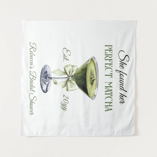 Elegant vond ze haar perfecte matcha Vrijgezellenf Wandkleed (Voorkant (horizontaal))