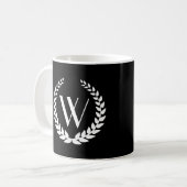 Elegant voor aangepast monogram koffiemok (Voorkant links)