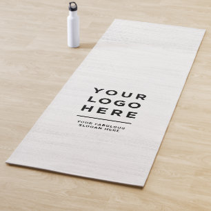 Elegant voor aangepast zakelijk Logo en tekstlicht Yogamat