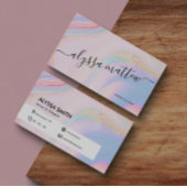 Elegant voor aangepaste scriptnaam Holographic Wat Visitekaartje