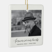 Elegant voor altijd in ons hart gedenkteken keramisch ornament (Rechts)