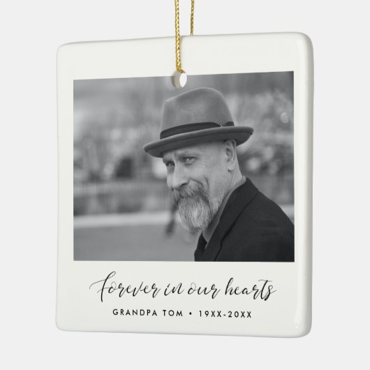 Elegant voor altijd in ons hart gedenkteken keramisch ornament (Links)