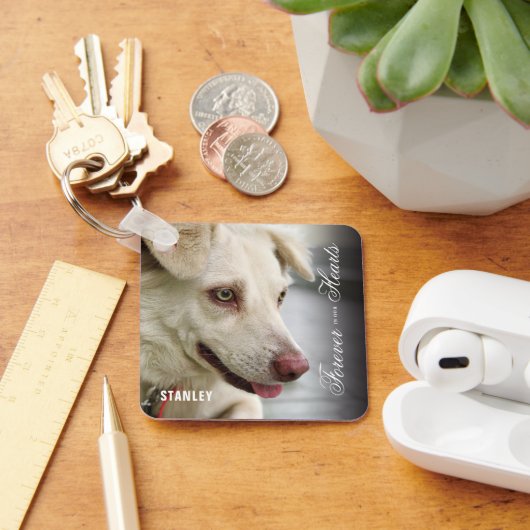 Elegant voor altijd in ons hart Hond Memorial Sleutelhanger (Bureau)