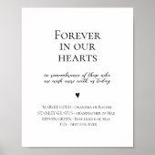 Elegant voor altijd in onze harten bruiloft teken poster (Voorkant)