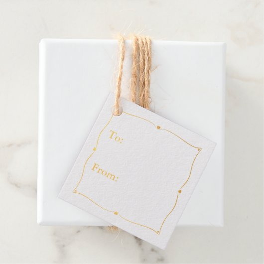 Elegant voor en van echte goudoliefabrieken bedankjes labels (Met doos)