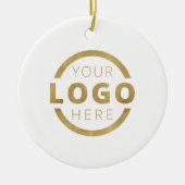 Elegant voor kerstfeestdagen in de Logo van het be Keramisch Ornament (Voorkant)