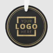 Elegant voor Logo kerst van aangepast bedrijf Ornament (voorkant)