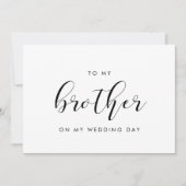 Elegant voor mijn broer op mijn trouwdag kaart (Voorkant)