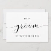 Elegant voor mijn bruidegom op onze trouwdagkaart (Voorkant)