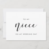 Elegant voor mijn nichtje op mijn trouwdag kaart (Voorkant)