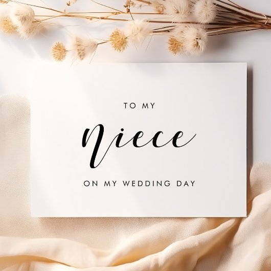 Elegant voor mijn nichtje op mijn trouwdag kaart