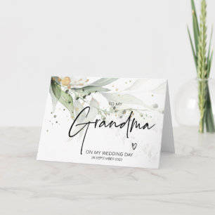 Elegant voor mijn oma, mijn trouwdag oma kaart