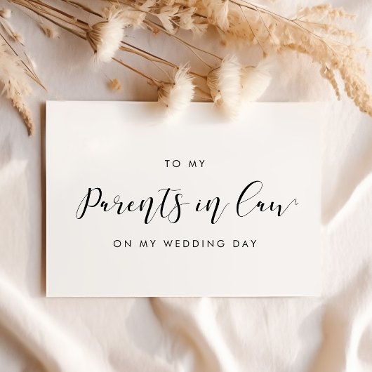 Elegant voor mijn ouders in de wet trouwdag kaart