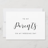 Elegant voor mijn ouders op mijn trouwdagkaart kaart (Voorkant)