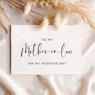 Elegant voor mijn schoonmoeder op mijn trouwdagkaa kaart