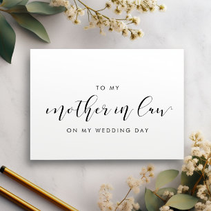 Elegant voor mijn schoonmoeder op mijn trouwdagkaa kaart