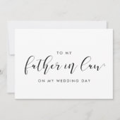 Elegant voor mijn schoonvader op mijn trouwdagkaar kaart (Voorkant)