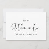 Elegant voor mijn schoonvader trouwdag kaart (Voorkant)