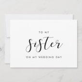 Elegant voor mijn zus op mijn trouwdag kaart (Voorkant)