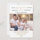 Elegant Voor Ons Een Kind Is Geboren Gouden Foto Kaart (Achterkant)