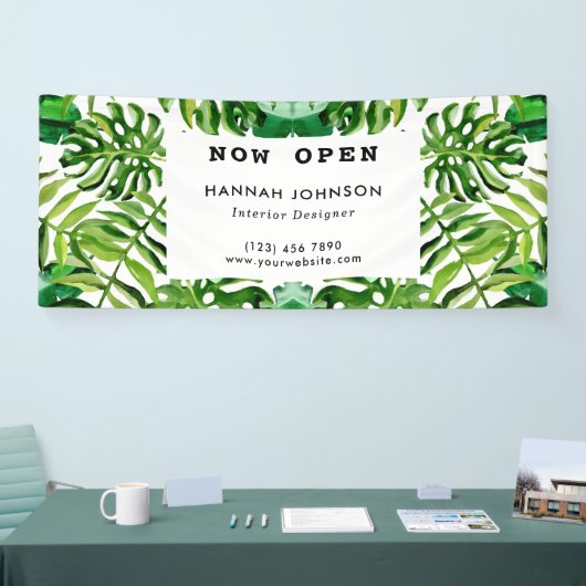 Elegant voor zaken met Tropical Interior Designer Spandoek (Beurs)
