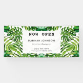 Elegant voor zaken met Tropical Interior Designer Spandoek (Horizontaal)