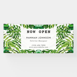 Elegant voor zaken met Tropical Interior Designer Spandoek