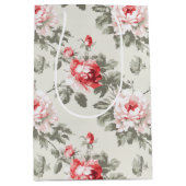 Elegant  voorjaar roos bloemmotief medium cadeauzakje (Voorkant)