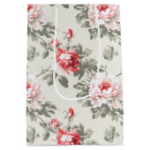 Elegant voorjaar roos bloemmotief medium cadeauzakje (Achterkant)