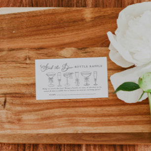 Elegant Voorraad De Bar Douche Fles Raffle Ticket Informatiekaartje