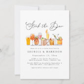 Elegant Voorraad De Bar Koppels Douche Uitnodiging (Voorkant)