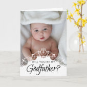 Elegant voorstel voor de foto-peetvader kaart (Gele Bloem)