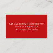 Elegant vorkmes lepel silverware chef catering visitekaartje (Achterkant)