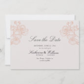 Elegant vormelijk modern Klassiek Gold Orchid Wedd Save The Date (Voorkant)