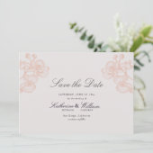 Elegant vormelijk modern Klassiek Gold Orchid Wedd Save The Date (Staand voorkant)