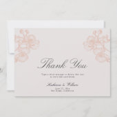 Elegant vormelijk modern klassieke orchidee-inktwe bedankkaart (Voorkant)