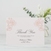 Elegant vormelijk modern klassieke orchidee-inktwe bedankkaart (Staand voorkant)