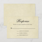 Elegant vormelijk traditioneel huwelijk RSVP kaartje (Voorkant / Achterkant)