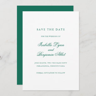 Elegant vormelijk traditioneel maragingbruin save the date