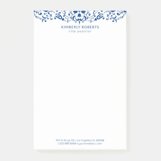 Elegant  vormig vormelement post-it® notes (Voorkant)