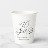 Elegant Vow Renewal Jubileum Papieren Bekers (Achterkant)