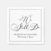 Elegant Vow Renewal Jubileum Servet (Voorkant)