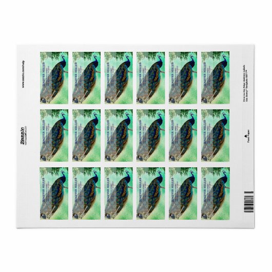 Elegant vredeswerk etiket (Full Sheet)