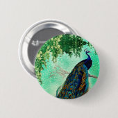 Elegant  vredeswerk ronde button 5,7 cm (Voorkant /achterkant)