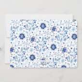 Elegant vreugdevolle Chanoeka 2 foto Feestdagenkaart (Achterkant)