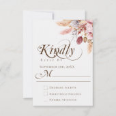 Elegant vriendelijk antwoord Boho Pampas Grass Wed (Voorkant)