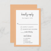 Elegant vriendelijk antwoord perzik bruiloft maalt (Voorkant / Achterkant)