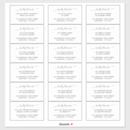 Elegant vriendelijk leveren aan gast adres label