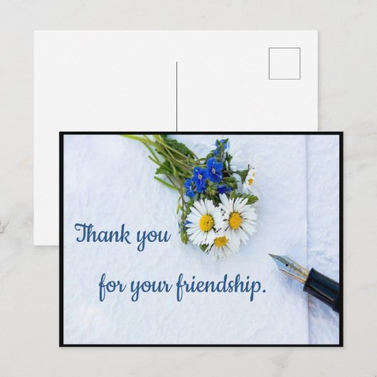 Elegant vriendschaps Briefkaart (Voorkant / Achterkant)