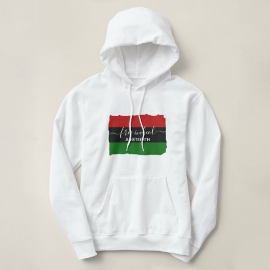 Elegant VRIJ INDERDAAD JUNETEENTH Hoodie (Design voorkant)